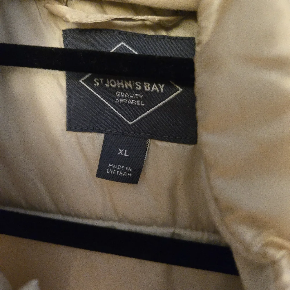 St. John's Bay Women's Shimmering Gold Puffer Jacket - Picture 2 of 4